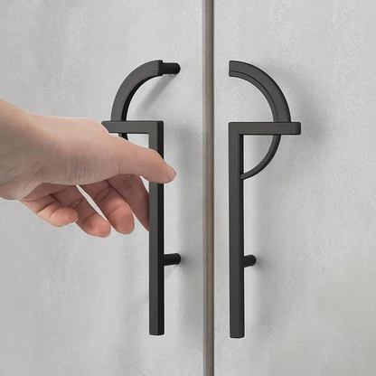 Comforsyco Paired Half Moon Cabinet Pulls with Bar Handles