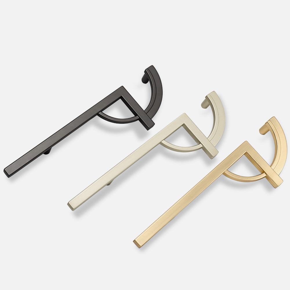 Comforsyco Paired Half Moon Cabinet Pulls with Bar Handles