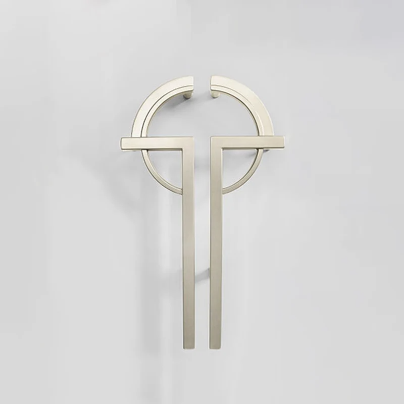 Comforsyco Paired Half Moon Cabinet Pulls with Bar Handles