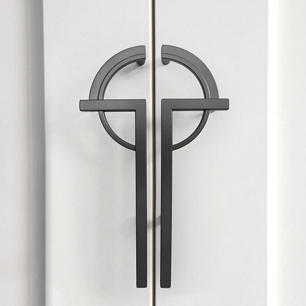 Comforsyco Paired Half Moon Cabinet Pulls with Bar Handles
