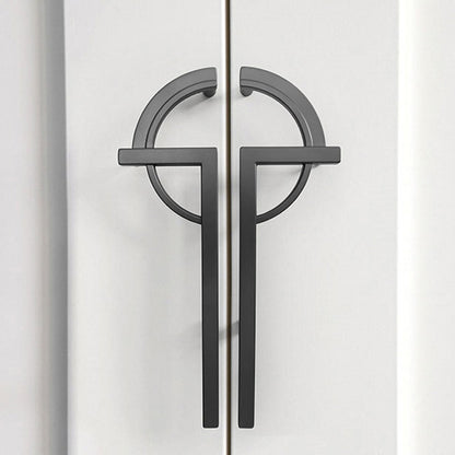 Comforsyco Paired Half Moon Cabinet Pulls with Bar Handles
