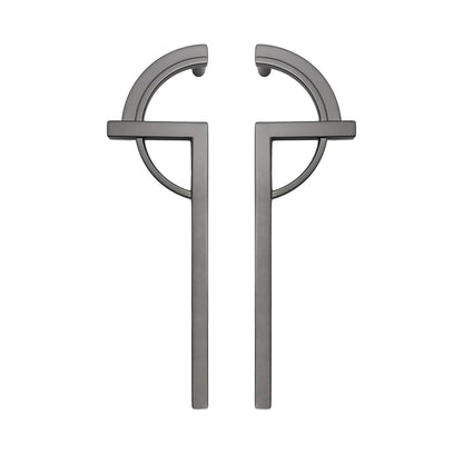 Comforsyco Paired Half Moon Cabinet Pulls with Bar Handles
