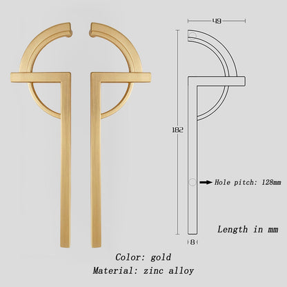 Comforsyco Paired Half Moon Cabinet Pulls with Bar Handles