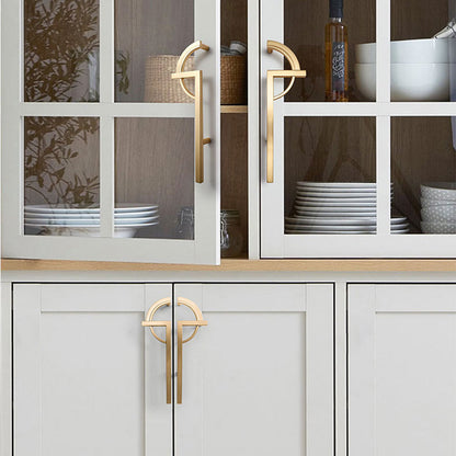 Comforsyco Paired Half Moon Cabinet Pulls with Bar Handles