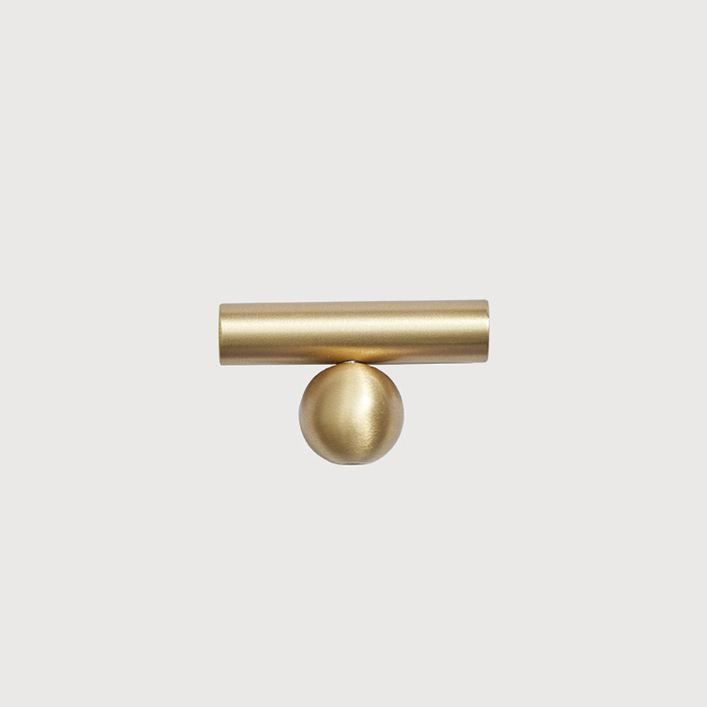 Comforsyco Pure Brass Gold Round Bar Cabinet Pulls for Wardrobe Doors