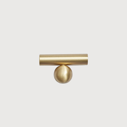 Comforsyco Pure Brass Gold Round Bar Cabinet Pulls for Wardrobe Doors