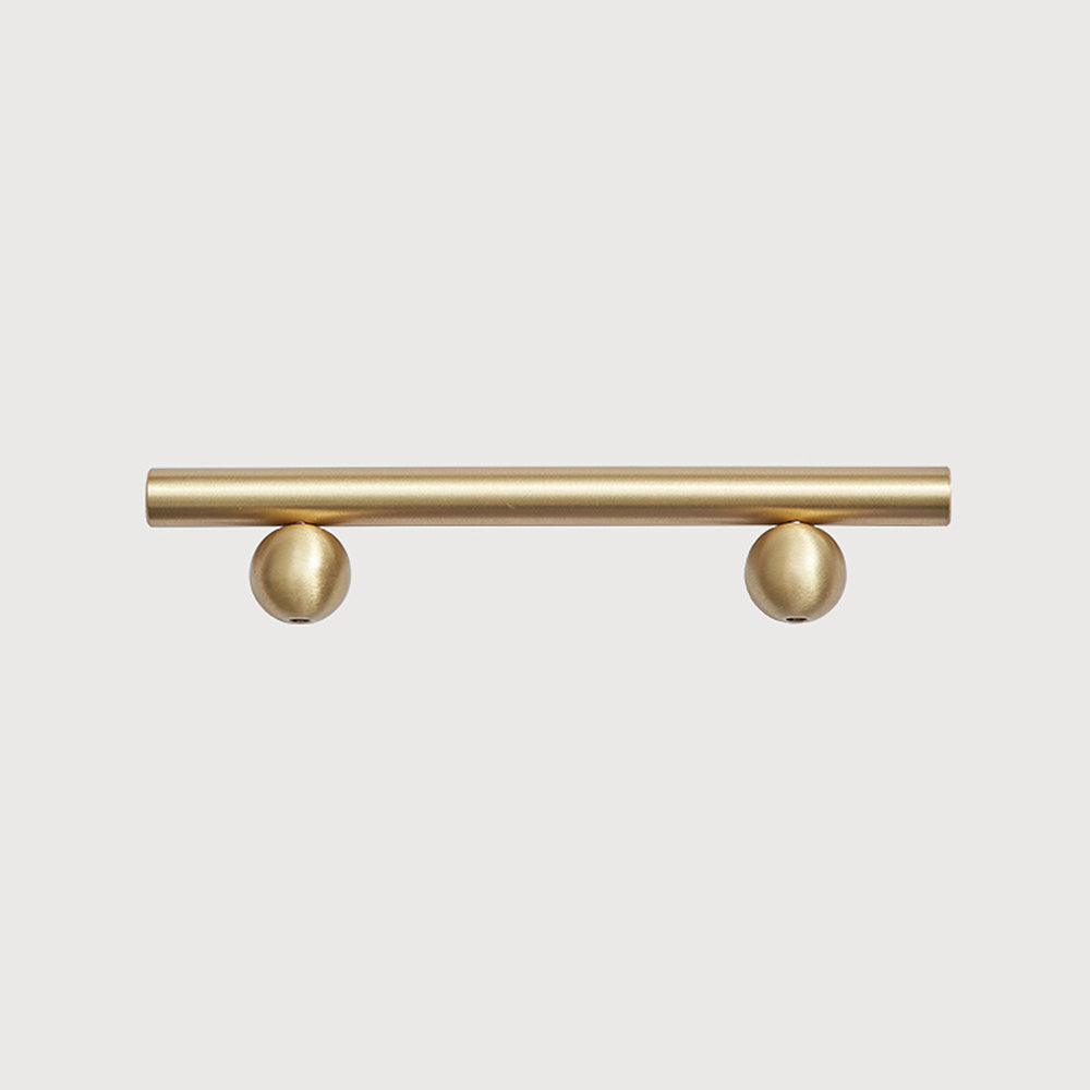 Comforsyco Pure Brass Gold Round Bar Cabinet Pulls for Wardrobe Doors