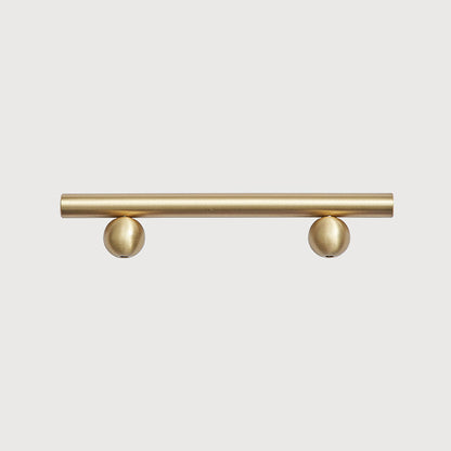 Comforsyco Pure Brass Gold Round Bar Cabinet Pulls for Wardrobe Doors