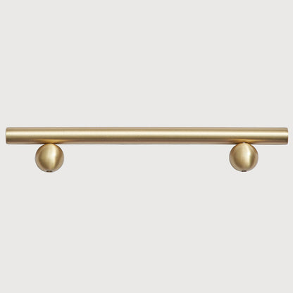 Comforsyco Pure Brass Gold Round Bar Cabinet Pulls for Wardrobe Doors