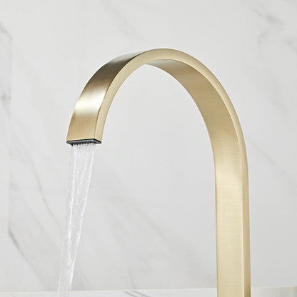 Quadra 3-Hole Square Bathroom Sink Faucet with Dual Handles