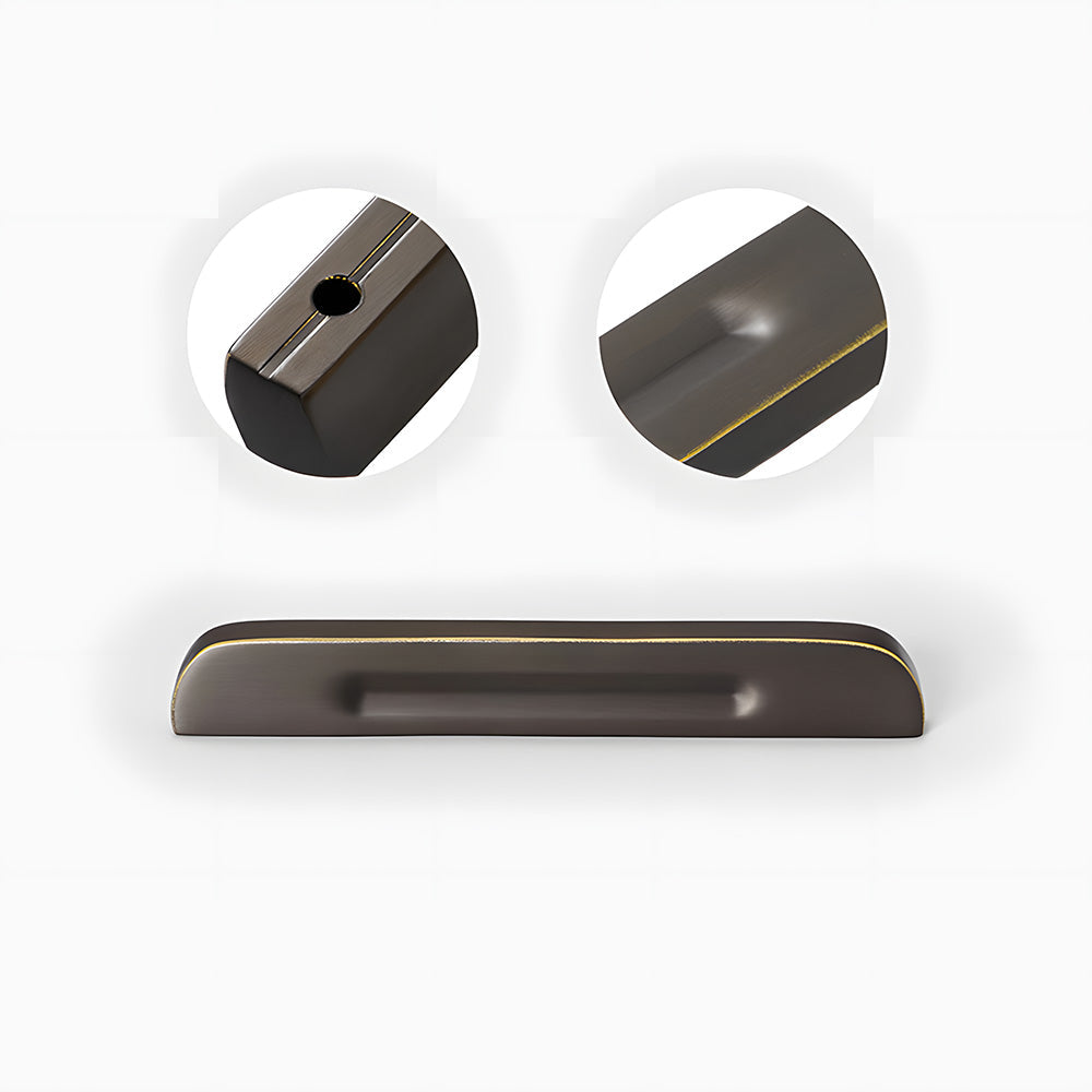 Cabinet hardware, presented in another view with its construction and finish visible
