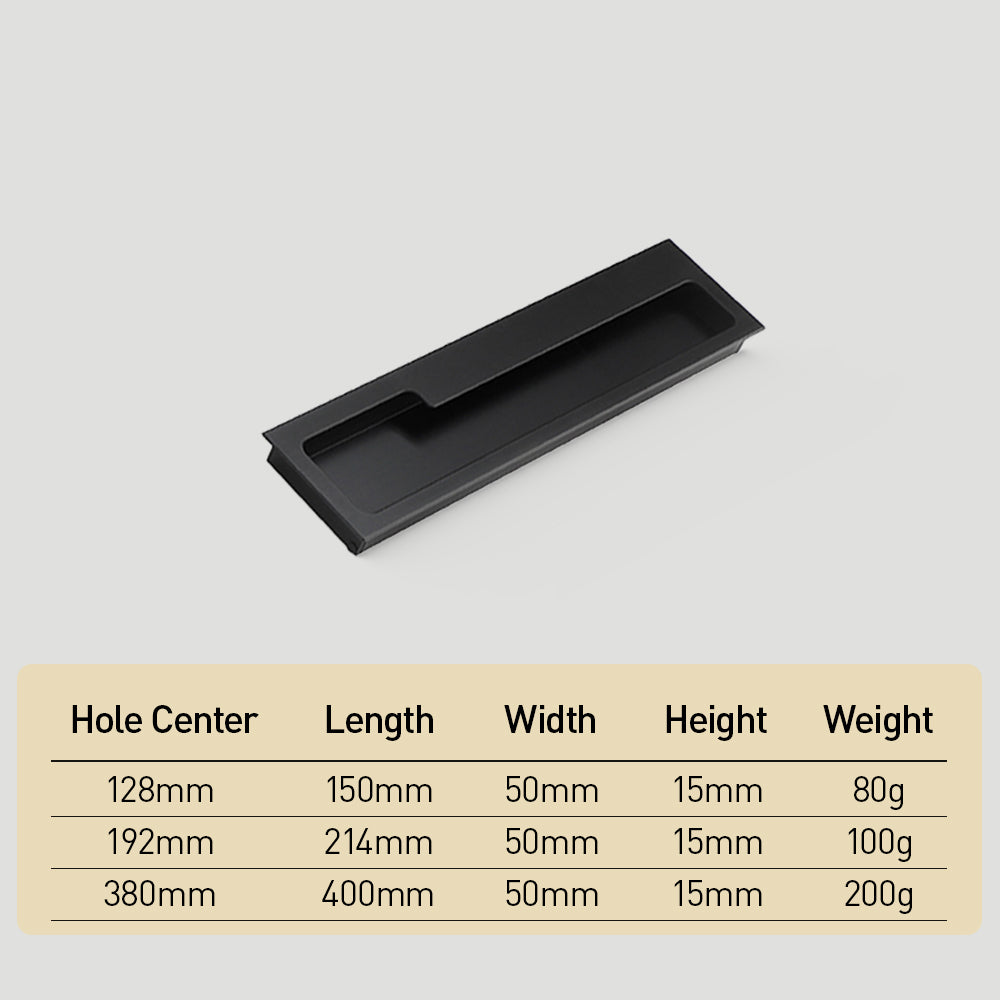 Comforsyco Recessed Cabinet Pulls with Offset Finger Grip