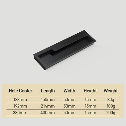 Comforsyco Recessed Cabinet Pulls with Offset Finger Grip