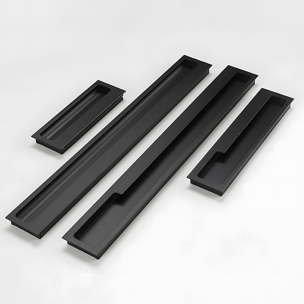 Comforsyco Recessed Cabinet Pulls with Offset Finger Grip