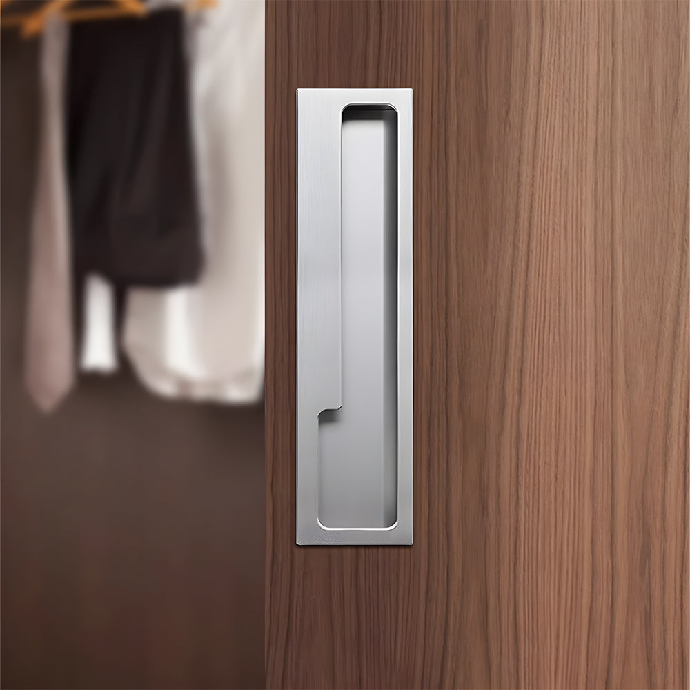Comforsyco Recessed Cabinet Pulls with Offset Finger Grip