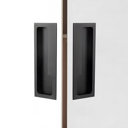 Comforsyco Recessed Cabinet Pulls with Offset Finger Grip