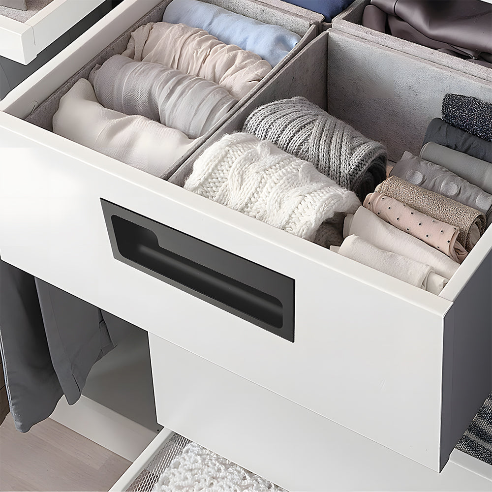 Comforsyco Recessed Cabinet Pulls with Offset Finger Grip
