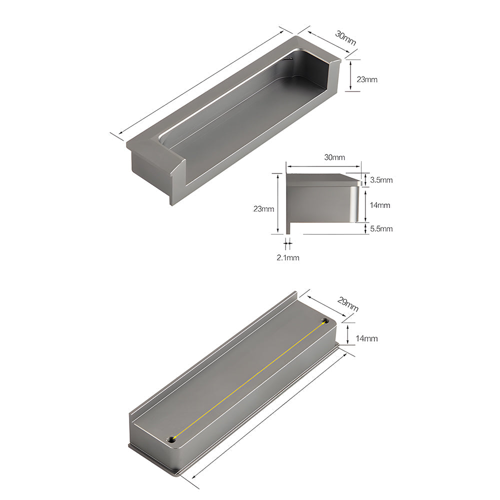 Comforsyco Recessed Flush Finger Pulls for Cabinets