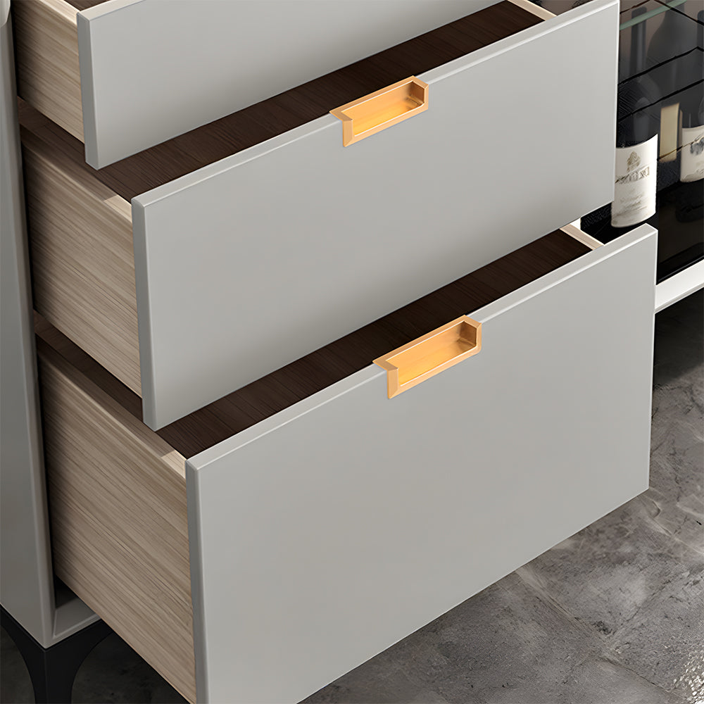 Comforsyco Recessed Flush Finger Pulls for Cabinets