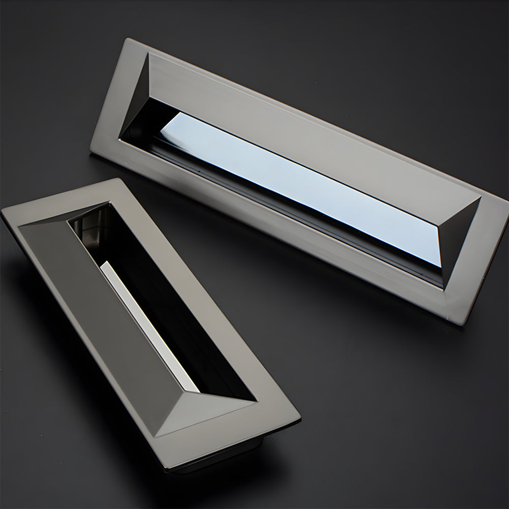 Comforsyco Rectangular Recessed Drawer Pulls, Zinc Alloy Cabinet Handles