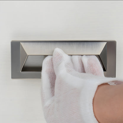Comforsyco Rectangular Recessed Drawer Pulls, Zinc Alloy Cabinet Handles