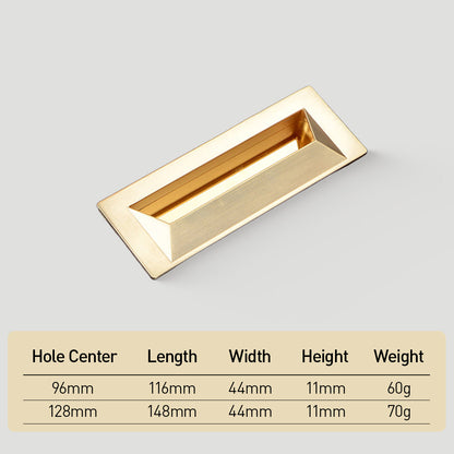 Comforsyco Rectangular Recessed Drawer Pulls, Zinc Alloy Cabinet Handles