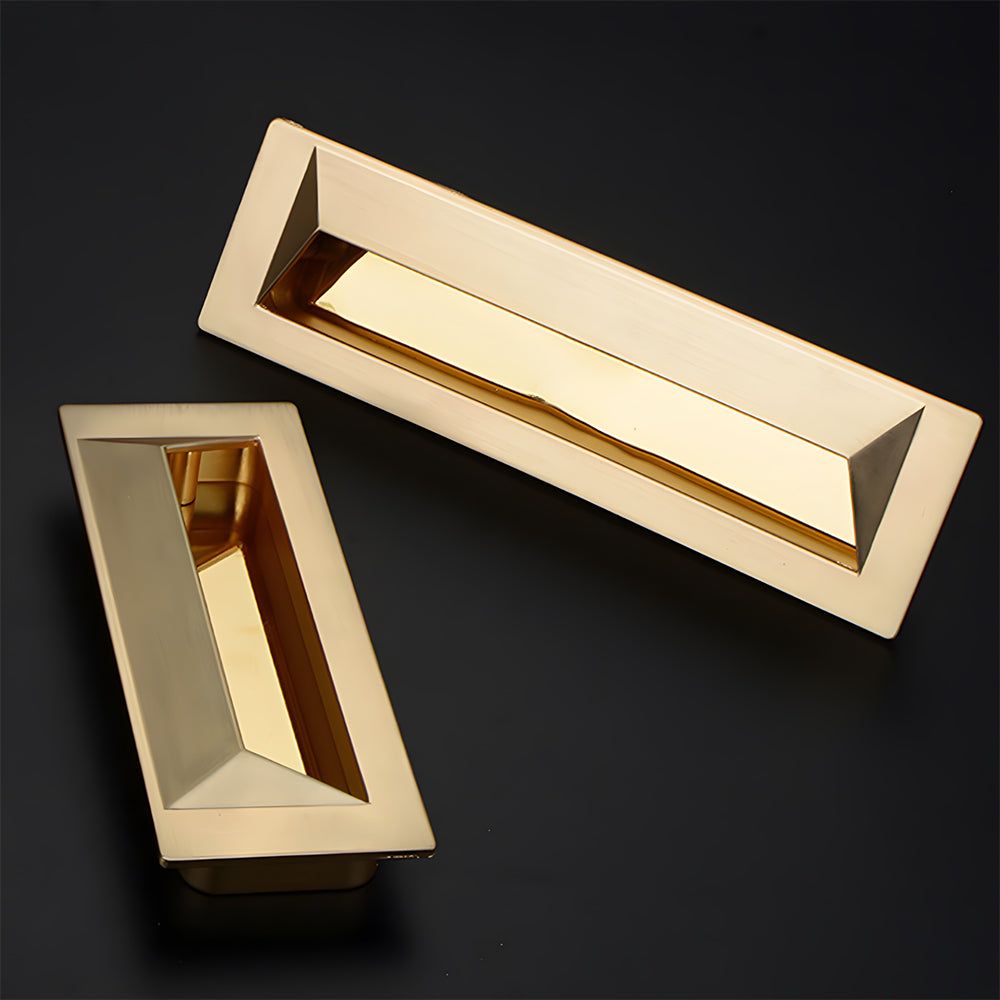 Comforsyco Rectangular Recessed Drawer Pulls, Zinc Alloy Cabinet Handles