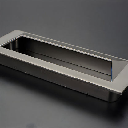 Comforsyco Rectangular Recessed Drawer Pulls, Zinc Alloy Cabinet Handles