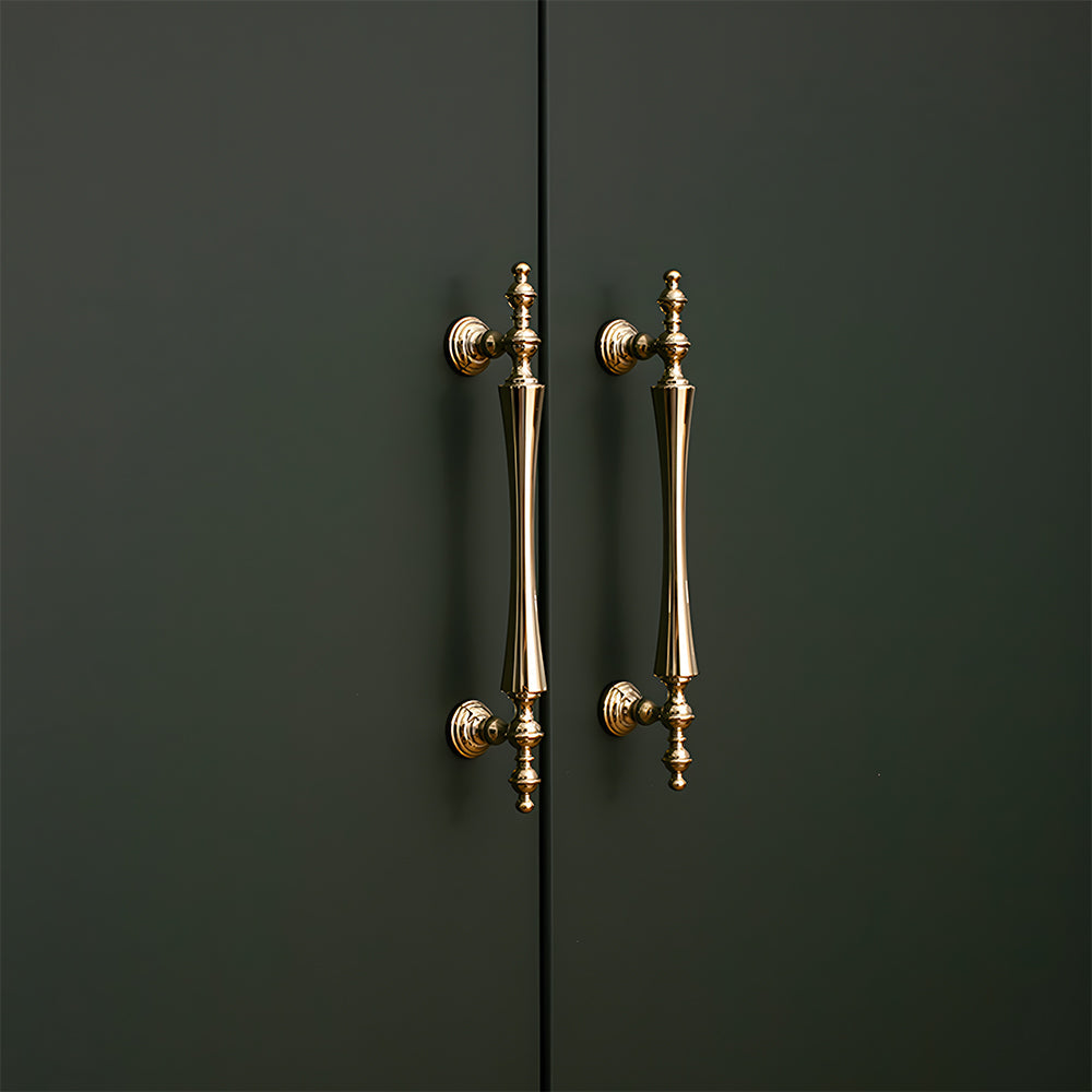 Comforsyco Retro Brass Cabinet Handles and Knobs for Wardrobes