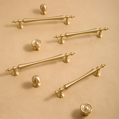 Comforsyco Retro Brass Cabinet Handles and Knobs for Wardrobes