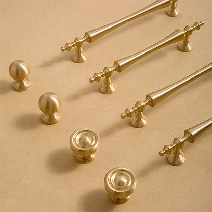 Comforsyco Retro Brass Cabinet Handles and Knobs for Wardrobes