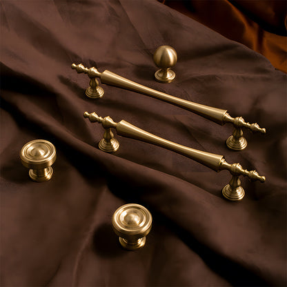 Comforsyco Retro Brass Cabinet Handles and Knobs for Wardrobes