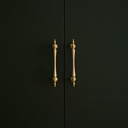 Comforsyco Retro Brass Cabinet Handles and Knobs for Wardrobes