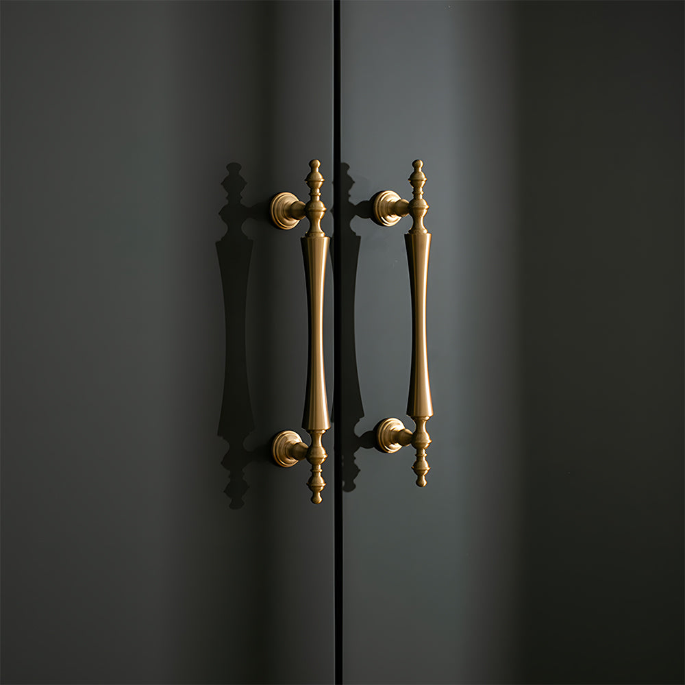 Comforsyco Retro Brass Cabinet Handles and Knobs for Wardrobes