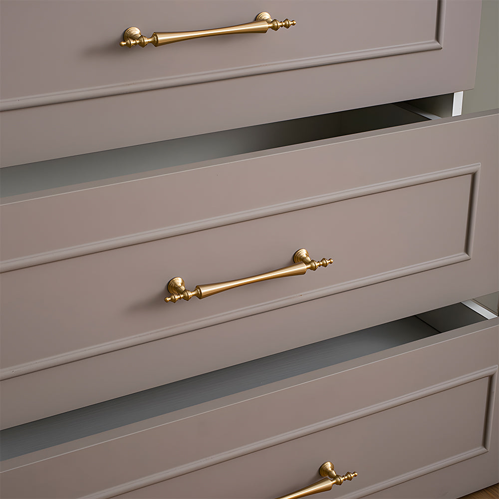 Comforsyco Retro Brass Cabinet Handles and Knobs for Wardrobes