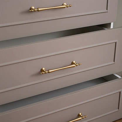 Comforsyco Retro Brass Cabinet Handles and Knobs for Wardrobes