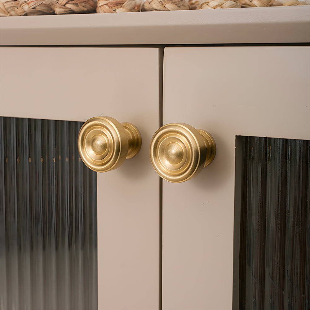 Comforsyco Retro Brass Cabinet Handles and Knobs for Wardrobes