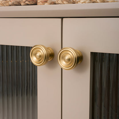 Comforsyco Retro Brass Cabinet Handles and Knobs for Wardrobes
