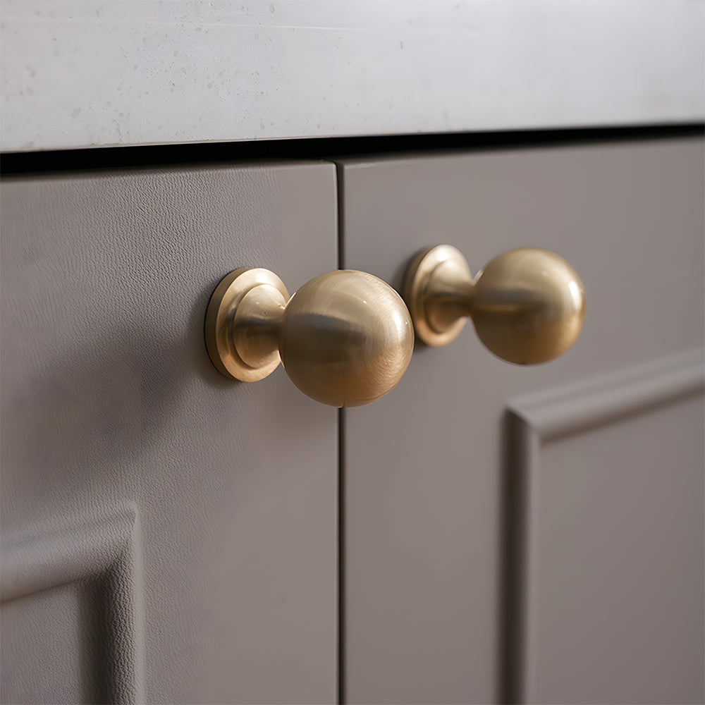Comforsyco Retro Brass Cabinet Handles and Knobs for Wardrobes