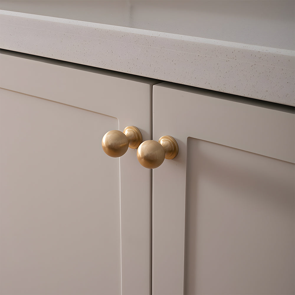 Comforsyco Retro Brass Cabinet Handles and Knobs for Wardrobes