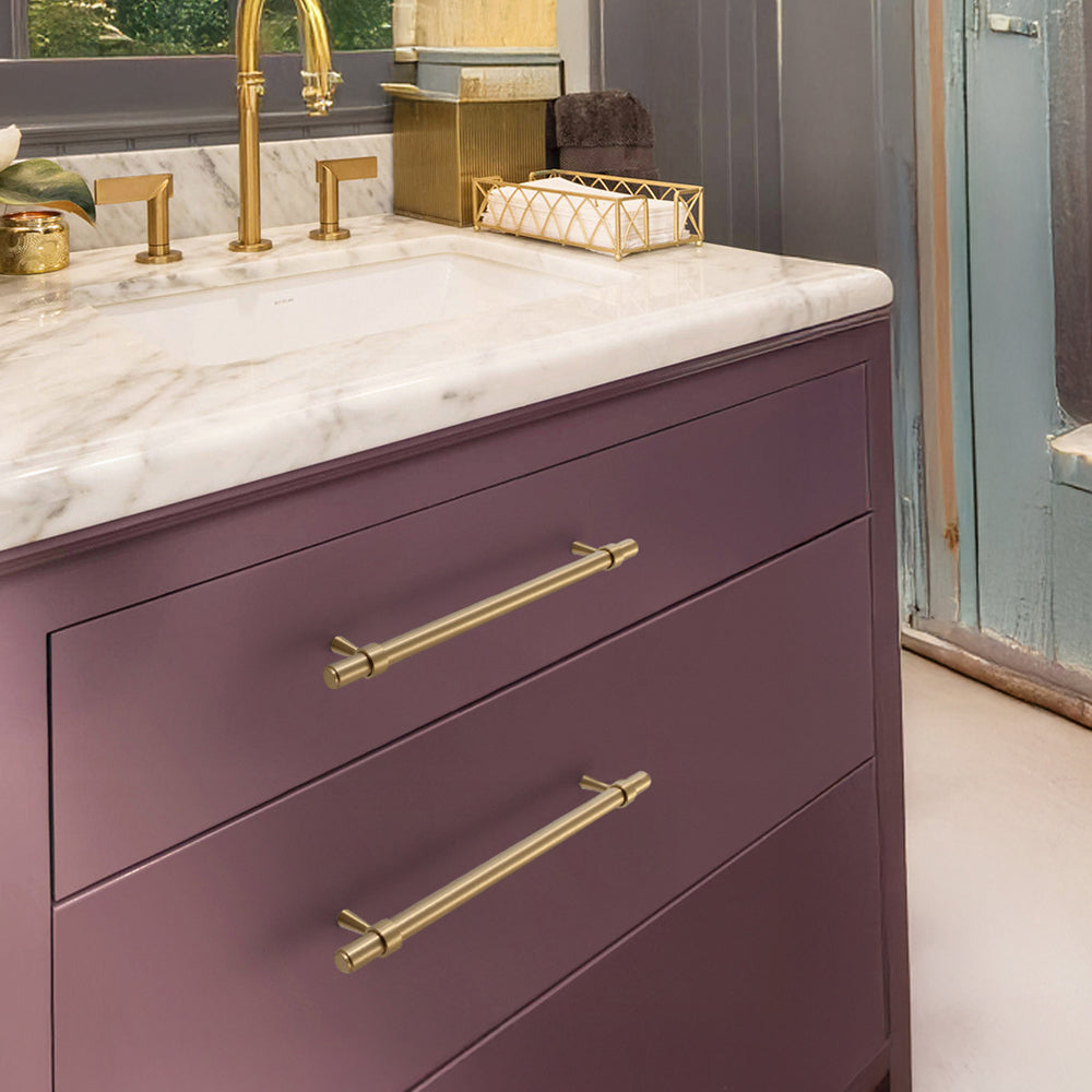 Comforsyco Retro Brass Cabinet Pulls and Knobs