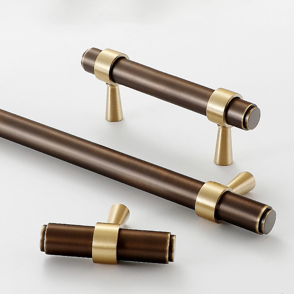 Comforsyco Retro Brass Cabinet Pulls and Knobs