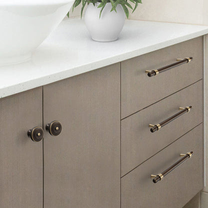 Comforsyco Retro Brass Cabinet Pulls and Knobs