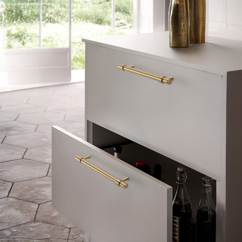 Comforsyco Retro Brass Cabinet Pulls and Knobs