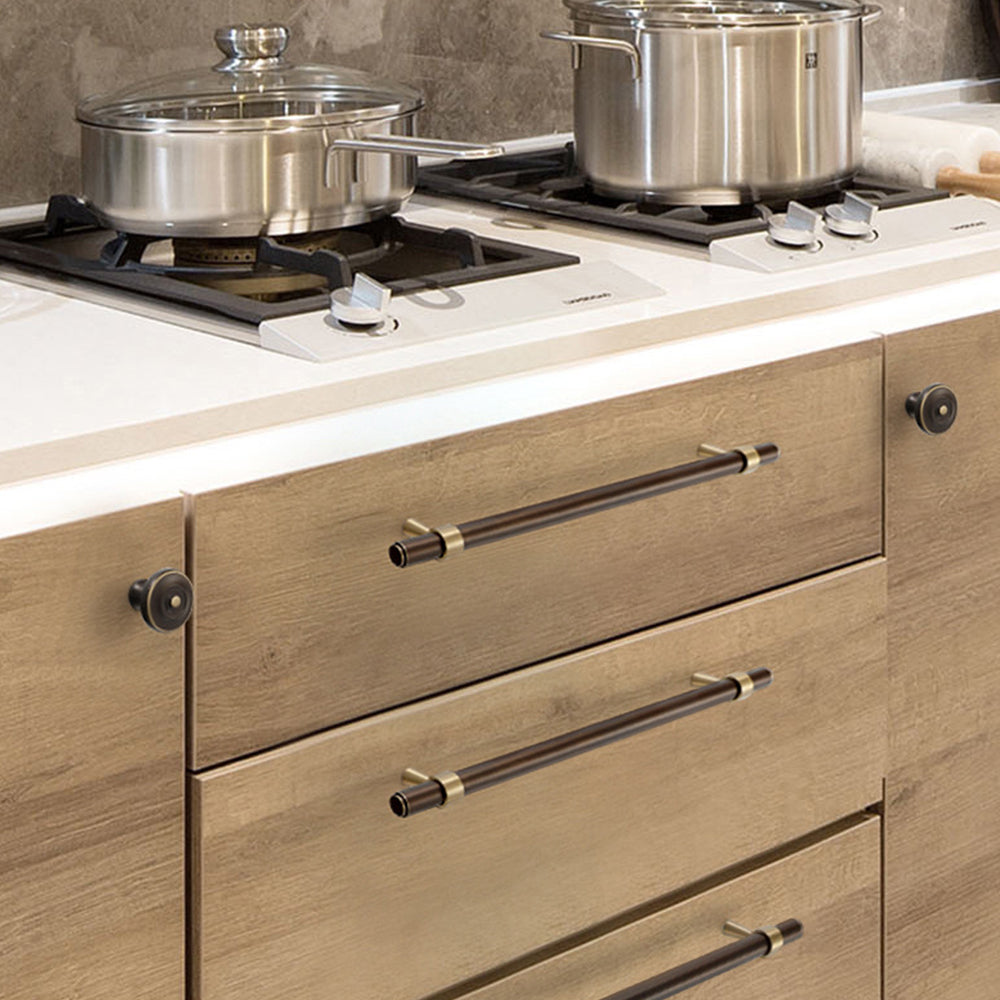 Comforsyco Retro Brass Cabinet Pulls and Knobs
