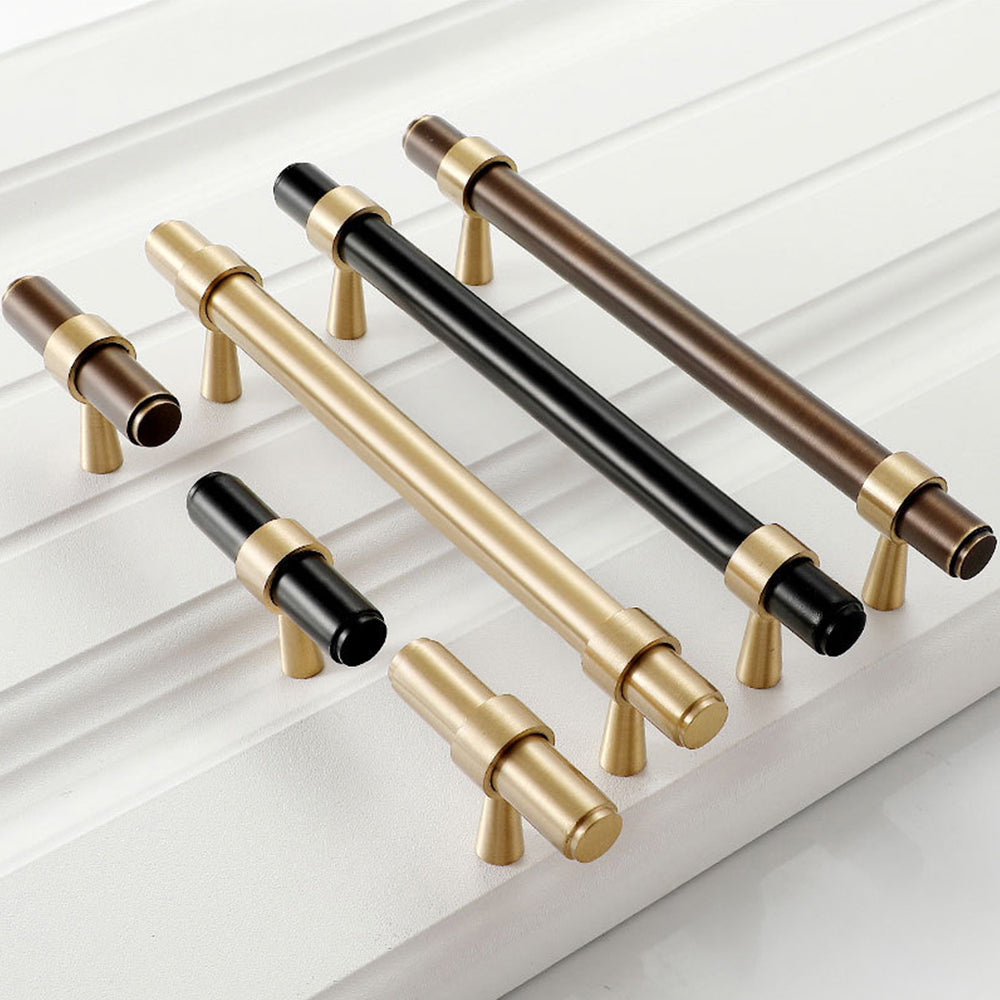 Comforsyco Retro Brass Cabinet Pulls and Knobs