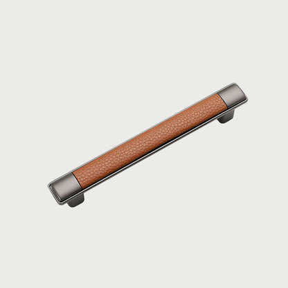 Comforsyco Retro Brown Leather Drawer Pulls