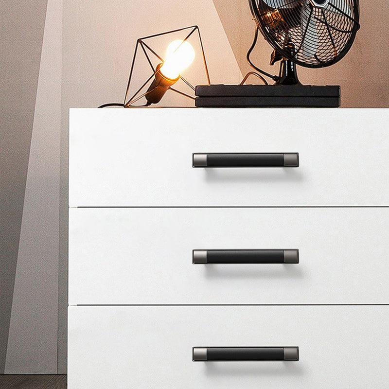 Comforsyco Retro Brown Leather Drawer Pulls