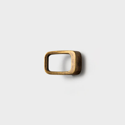 Rounded rectangle cabinet pull, shown from one angle on a clean neutral background
