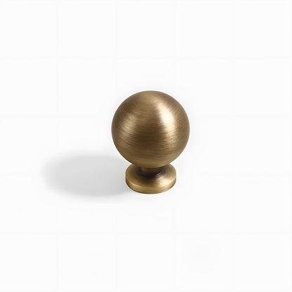 Antique bronze retro shell cup pull and round knob, presented in another view on a clean neutral background